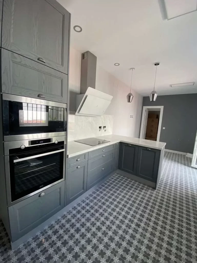 Cocina azulejos brillantes